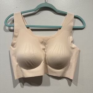Bali Comfort Revolution Wirefree Bra Stretch Seamless Nude Beige Women sz XL